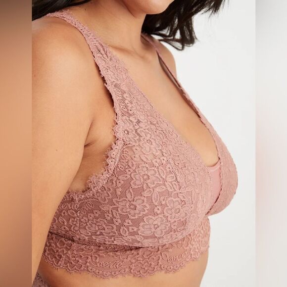 Aerie Eyelash Lace Padded Plunge Bralette - Picture 5 of 5